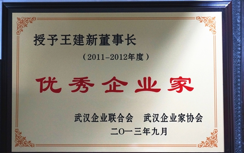 董事长王建新获“优秀企业家”荣誉